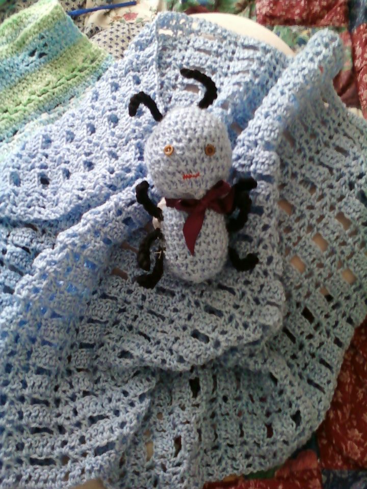 Baby Blanket with Blue Ant set