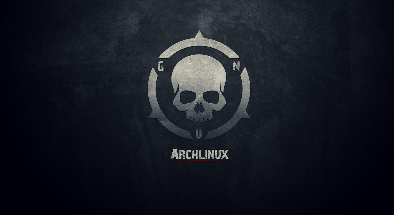 Skull Wallpaper GNU/Linux Archlinux by icemodding on DeviantArt