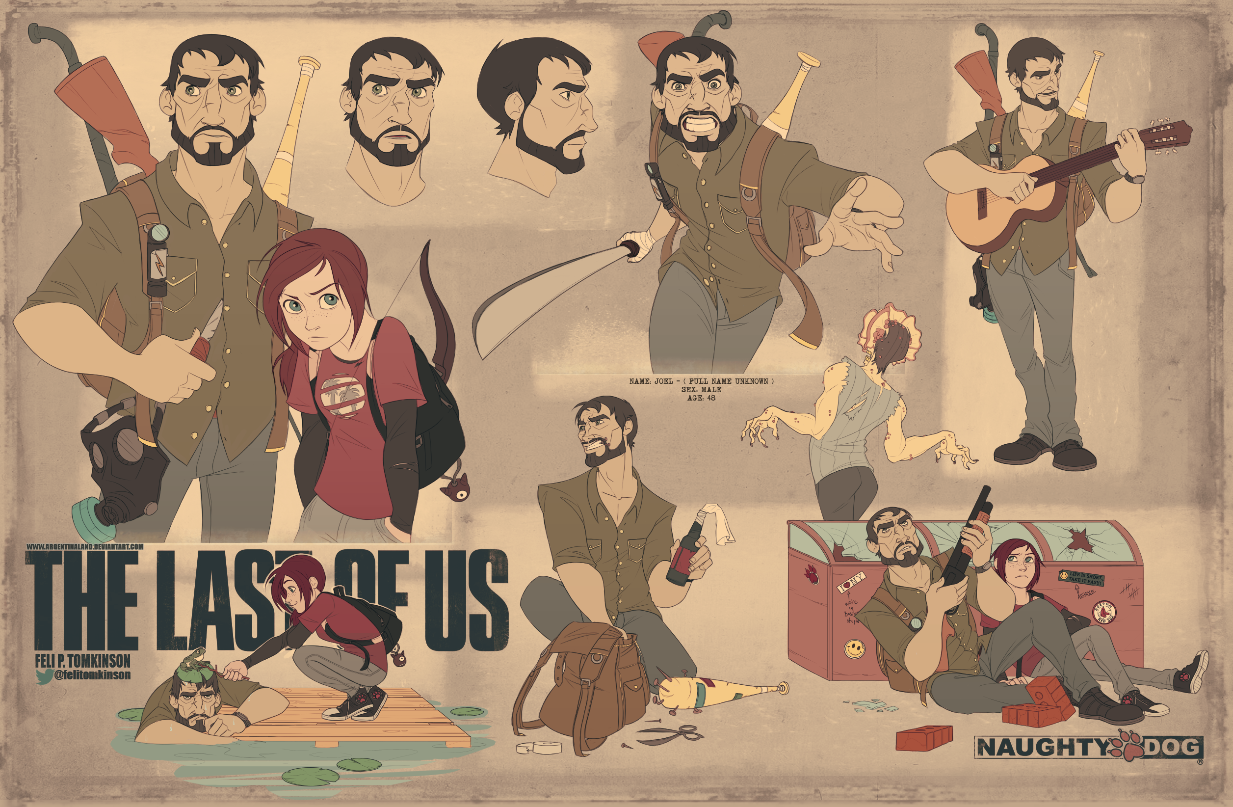 Wallpaper Ellie, Art, Game, The Last of Us, Naughty Dog, Ellie