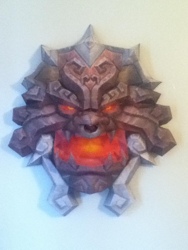 World of Warcraft Shield Pandaria Papercraft -1