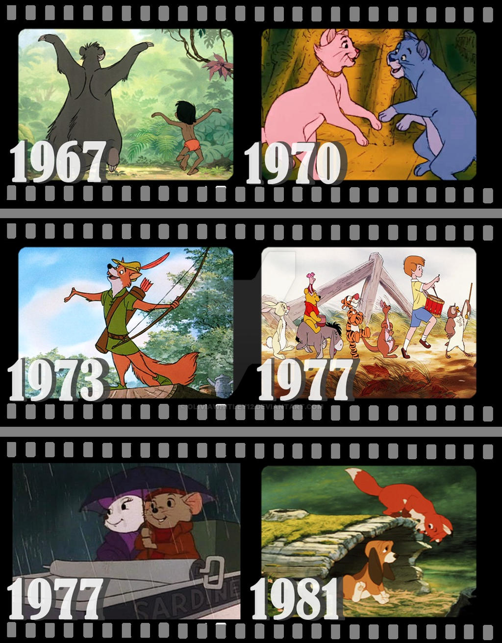 Disney Animated Movies 1967-1981 by OliviaWhitley12 on DeviantArt