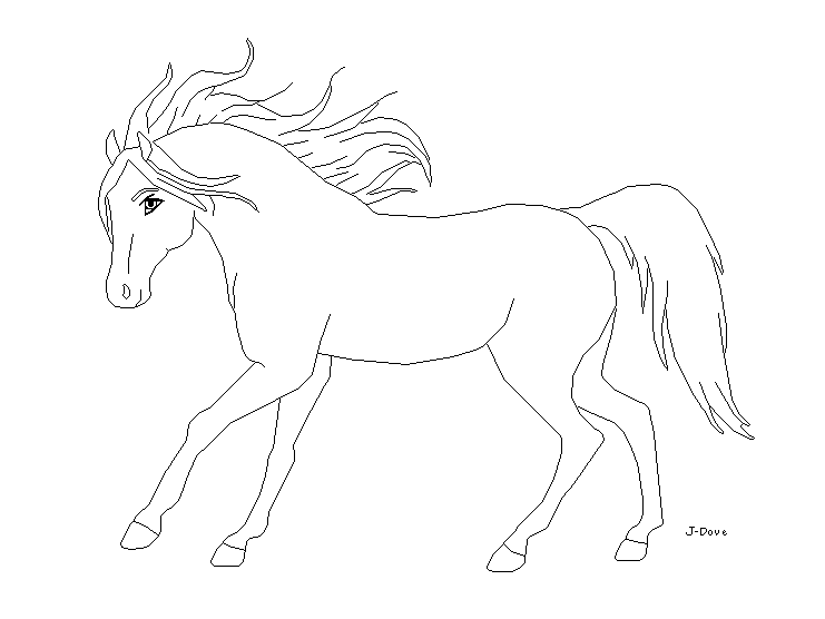 Horse Lineart