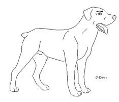 rottweiler lineart