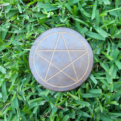 Burnished Ceramic Altar Pentacle II