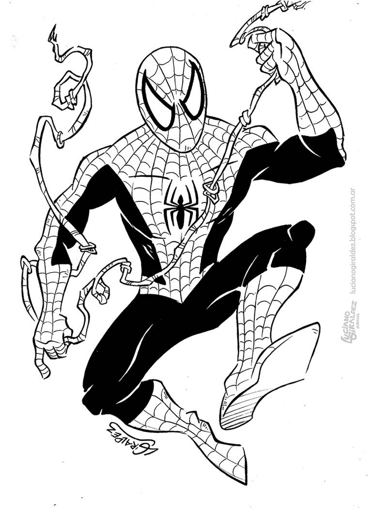 Spiderman blanco y negro by luciano90lmg2 on DeviantArt