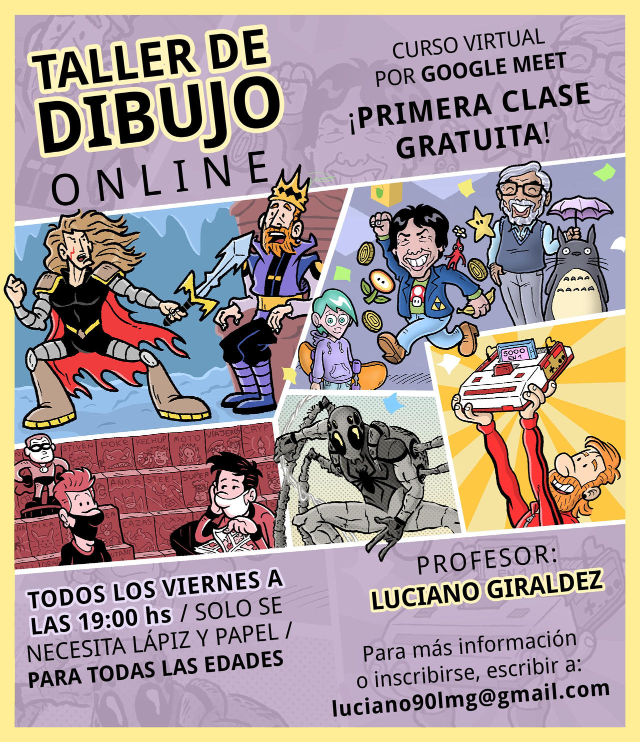 Sigue el Taller de Dibujo ONLINE