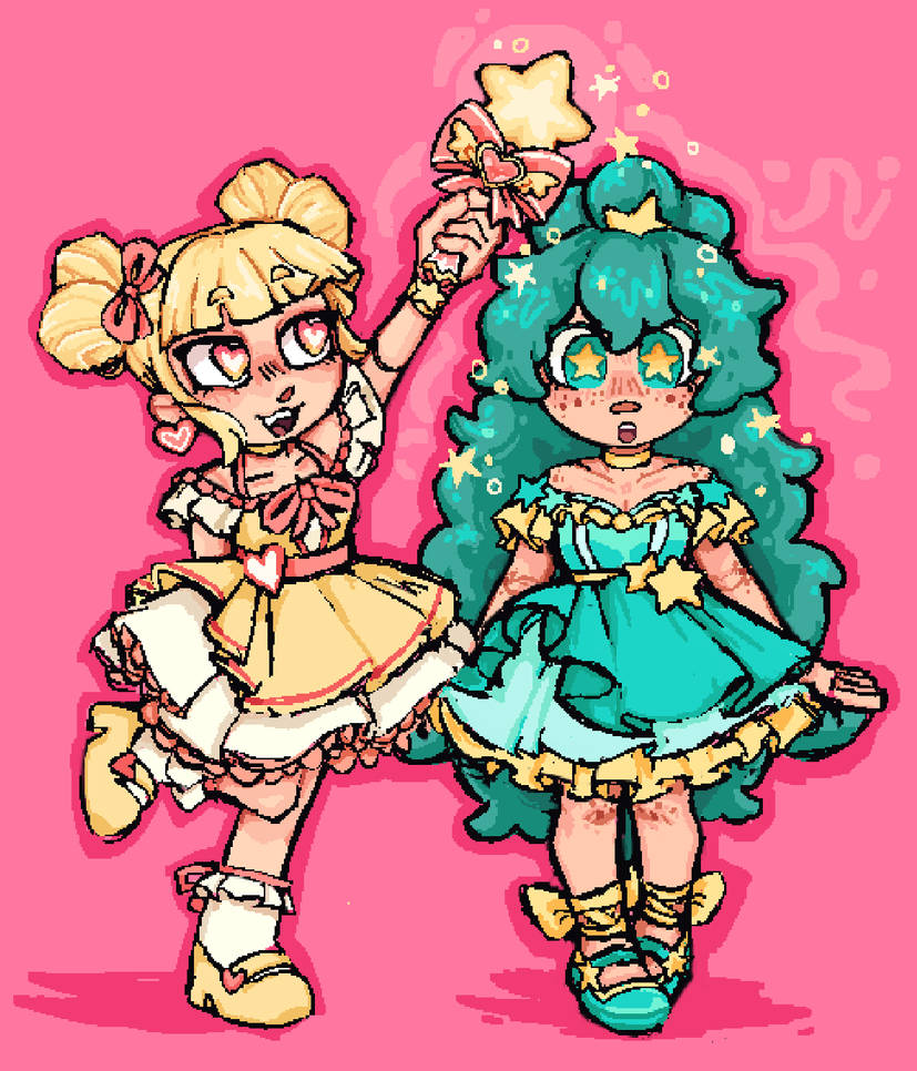 Villain and Hero? No, We're Magical Girls! by Pixel-chan-doodles on ...