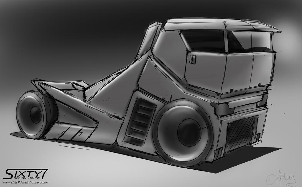 futuristic Racer truck