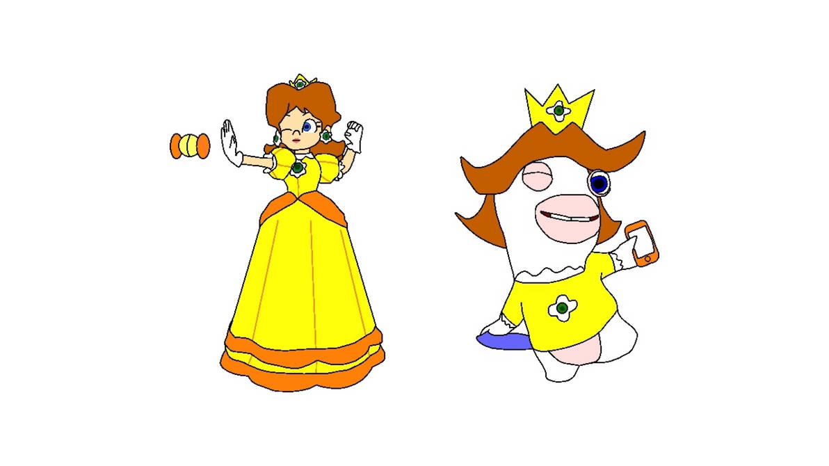 Daisy and Rabbid Daisy by PlusMann on DeviantArt