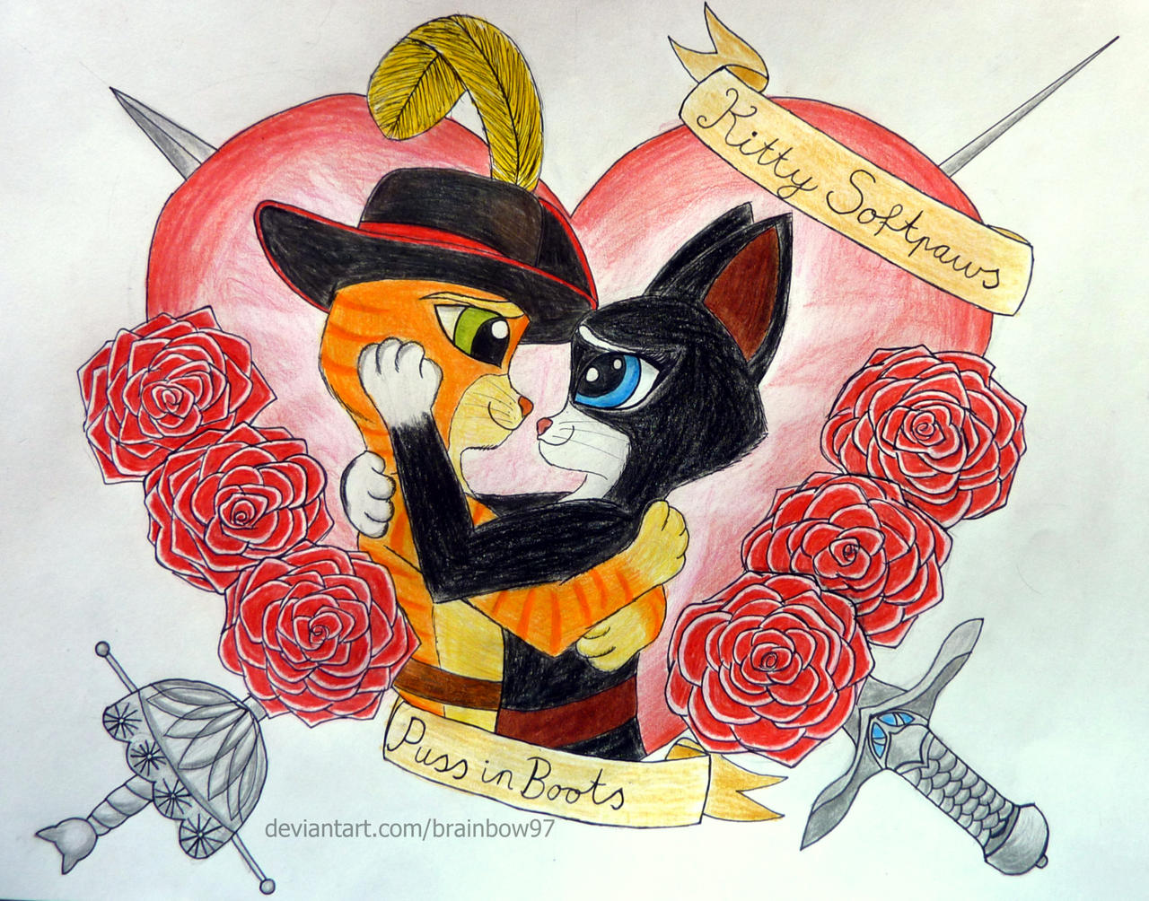 Puss In Boots X Kitty Softpaws By Brainbow97 On DeviantArt puss-in-boots-x-kitty-softpaws-by-brainbow97-on-deviantart
