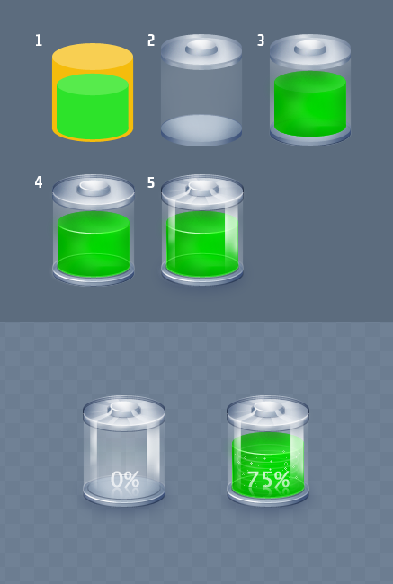 Battery icon - making of