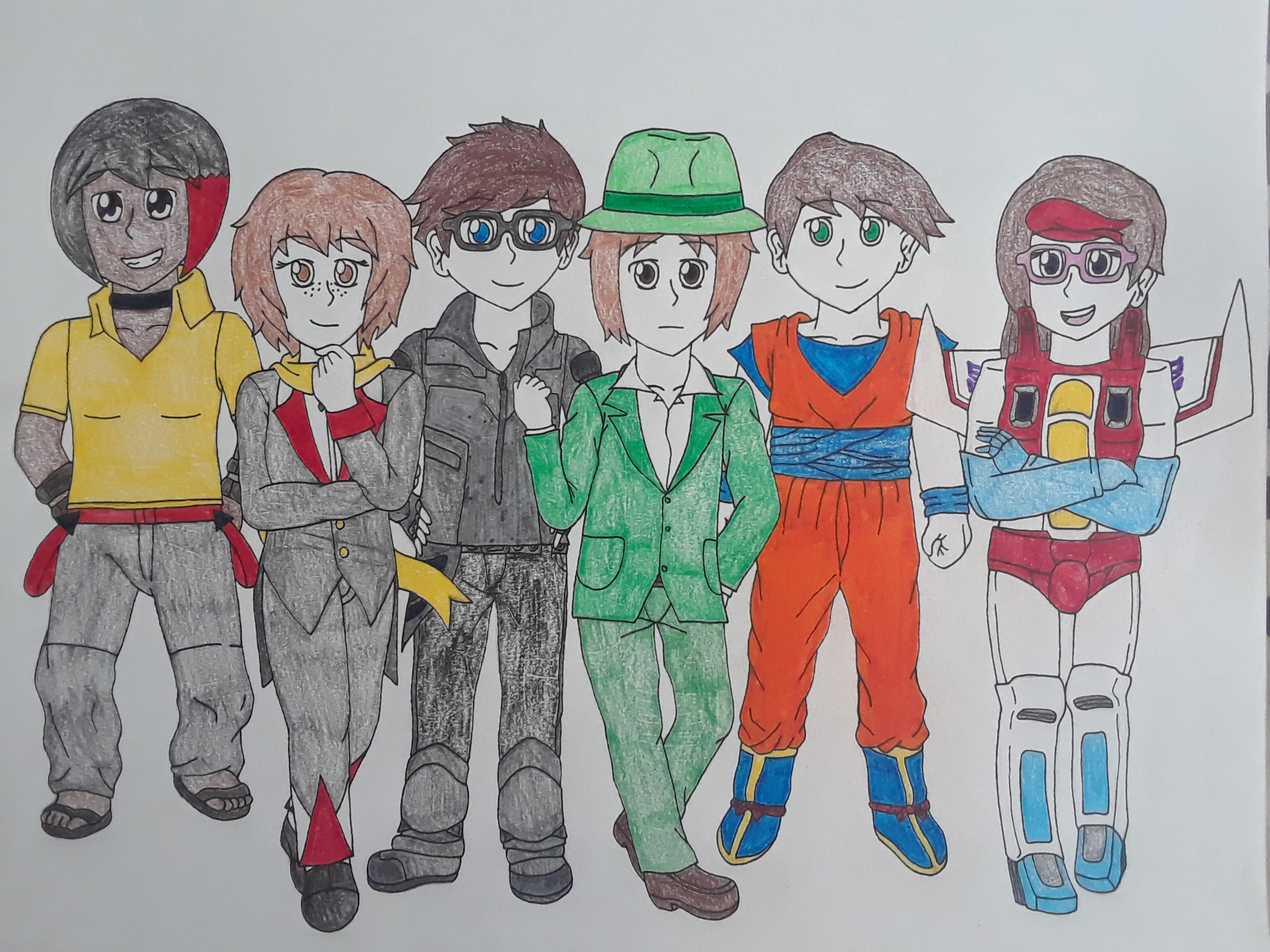 Anime Halloween Group Drawing Pt. 3