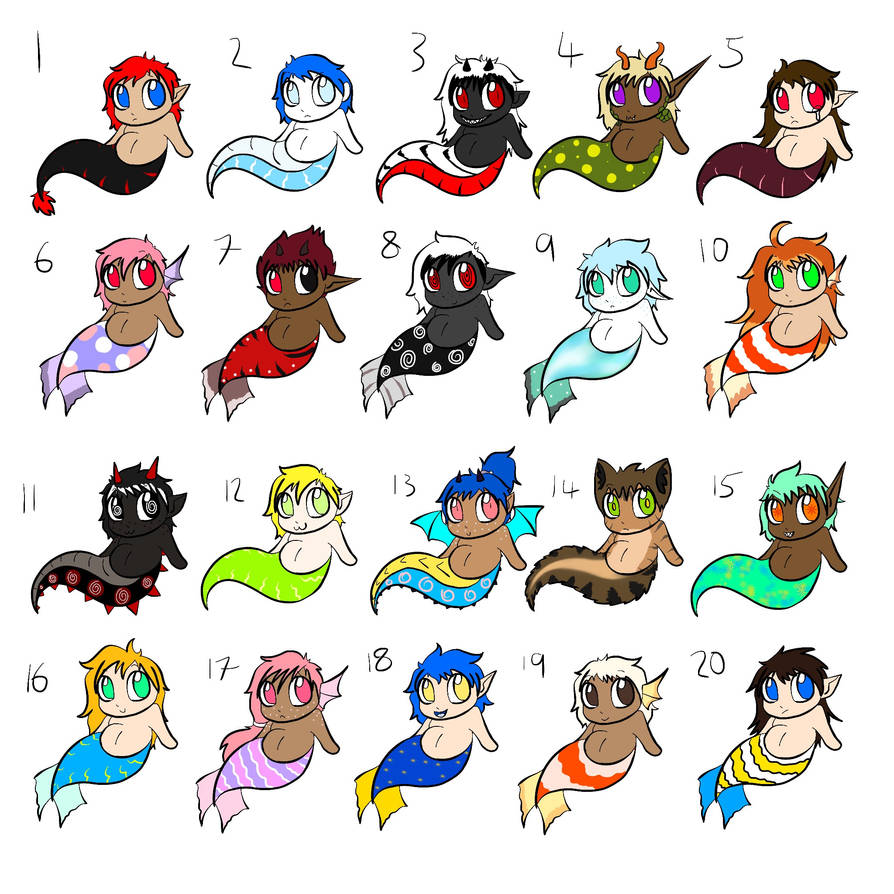 -OPEN!!!- Baby Naga and Mer Adoptables by OrangeSoulDarcy on DeviantArt