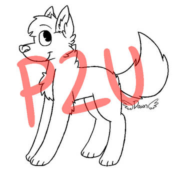 Canine Lineart - Pay To Use - MS Paint Friendly!