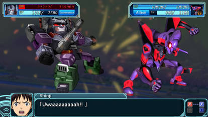 Chou Super Robot Wars - EVA 01 vs. Megatron