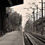Waiting for the train