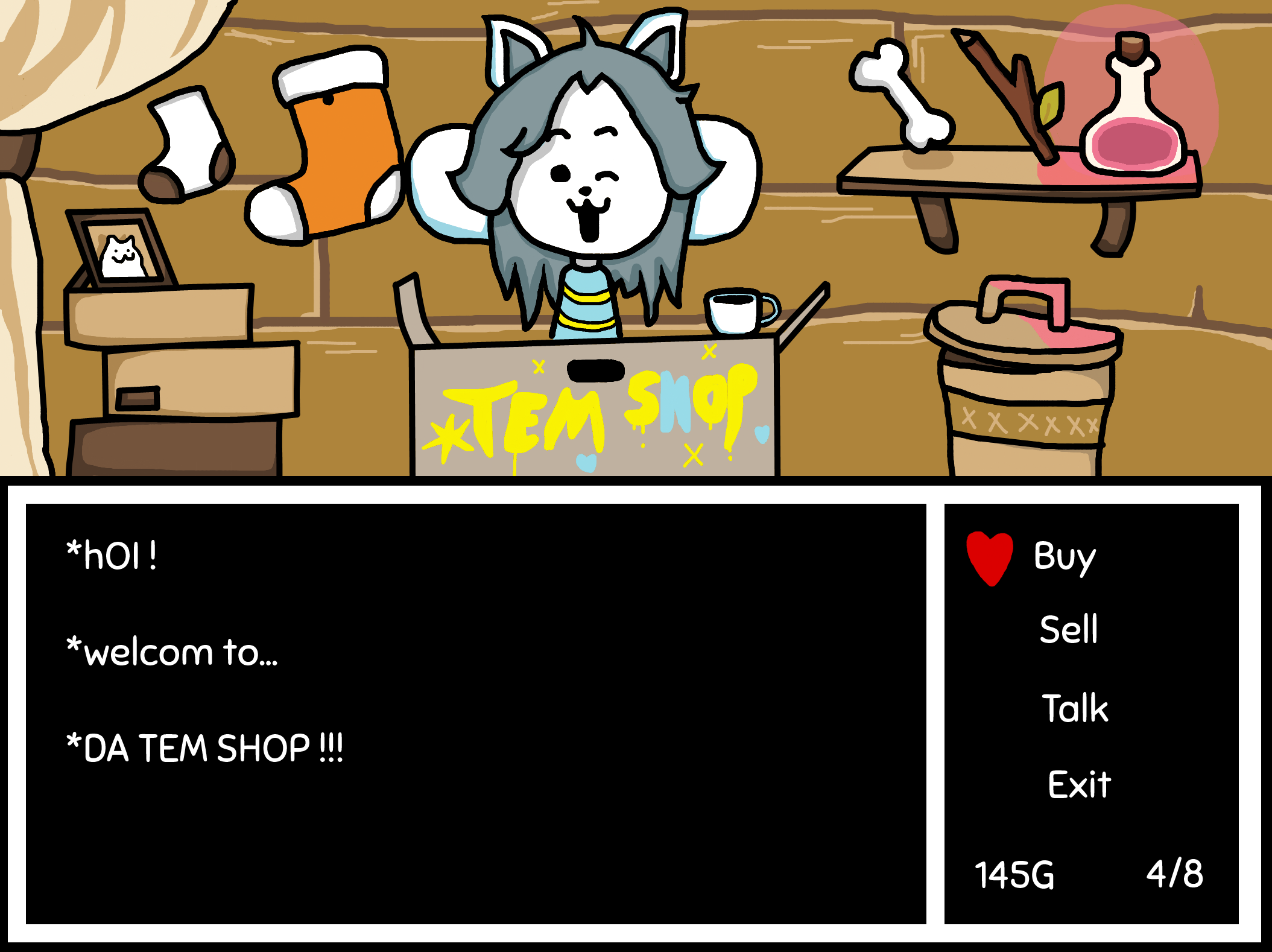 Undertale Shop Layout Undertale Fan Art Tem Shop 2 by JeffTheGameur on DeviantArt