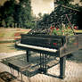 Piano and flowers