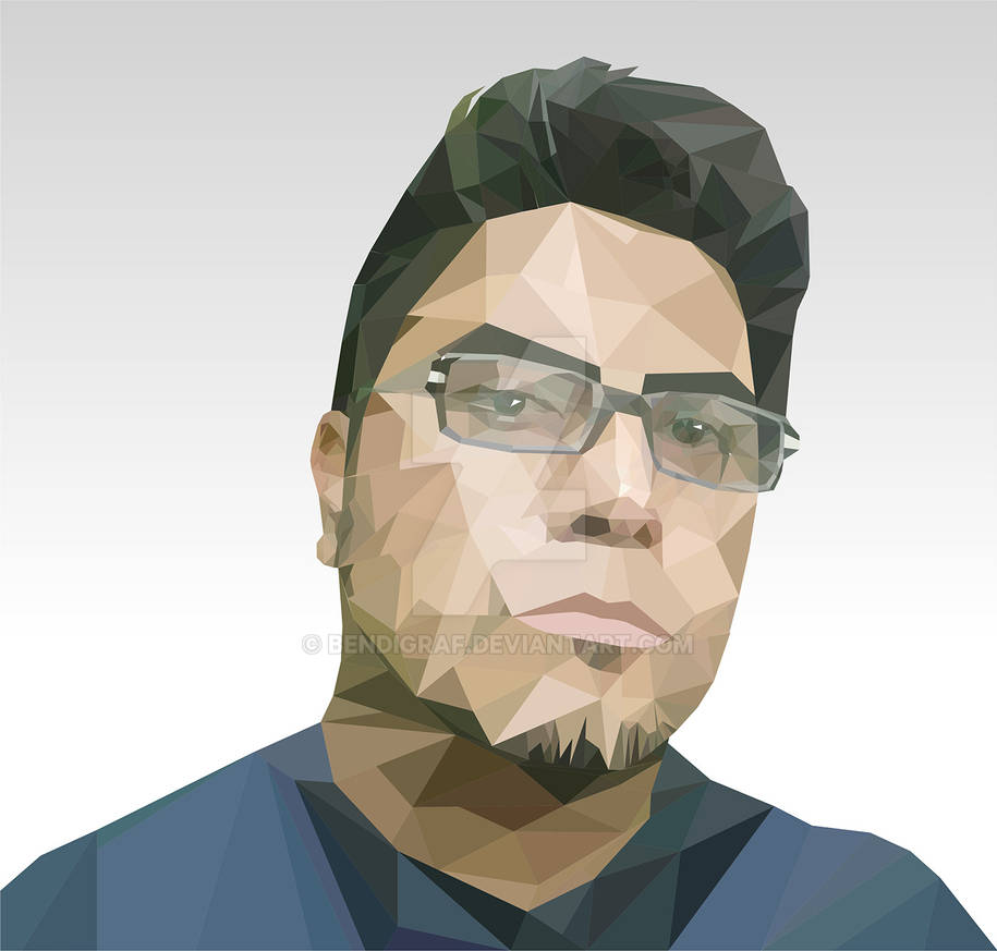 Low poly self portrait by Bendigraf on DeviantArt