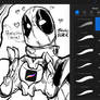 The PENTALINER - Procreate Ink Brush Test Deadpool