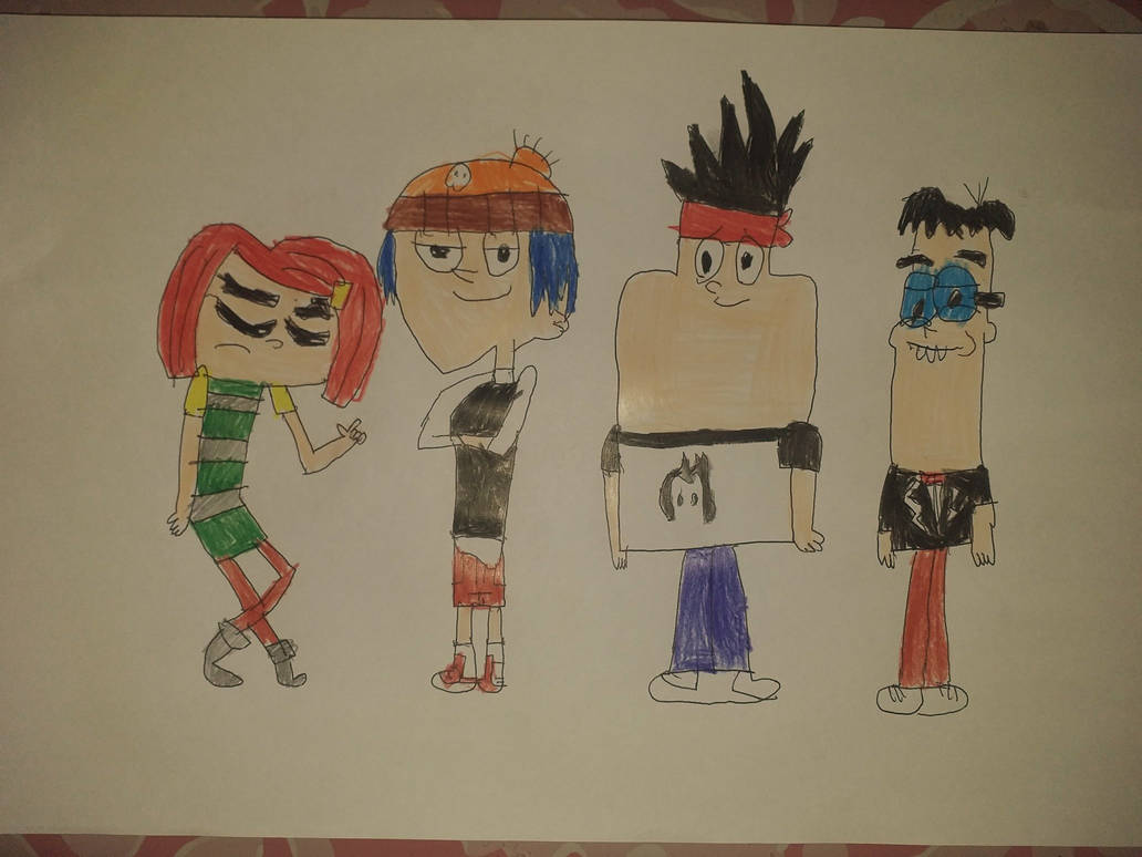 Corey, Kon, Kin y Laney by hihipuffyamiyumiart on DeviantArt