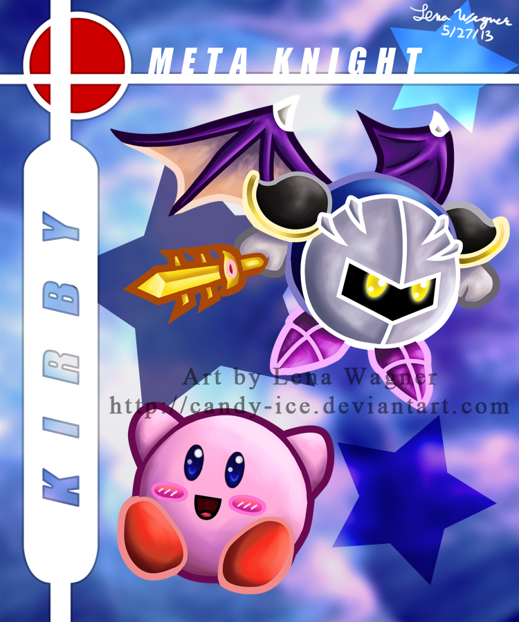 Brawl Chibis - Kirby and Meta Knight by Candy-Ice