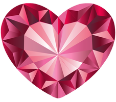 Pink Crystal Heart Vector 1