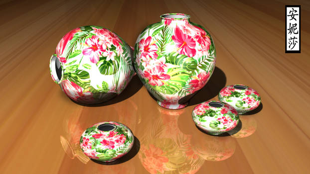 Painted Flower Vase 2