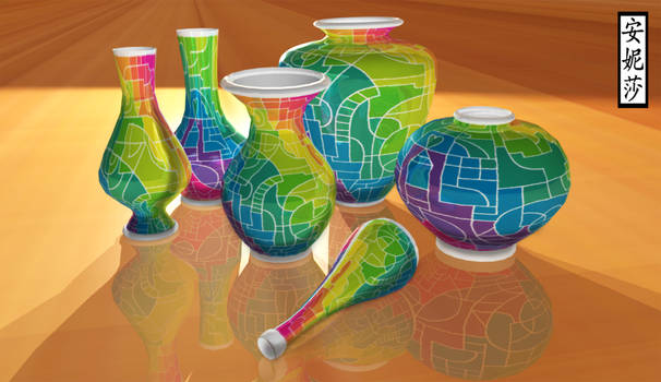 DA 16th Birthday Vases - Version 1