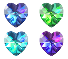 Realistic Heart Crystals 1