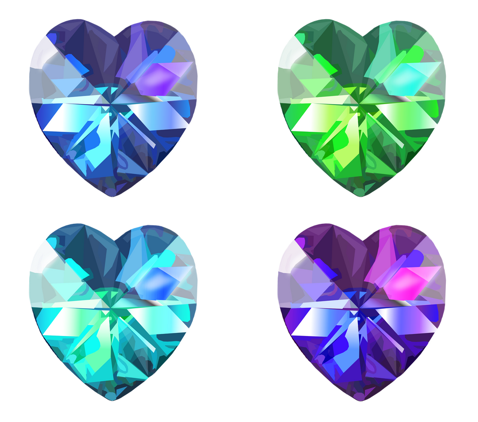 Realistic Heart Crystals 1