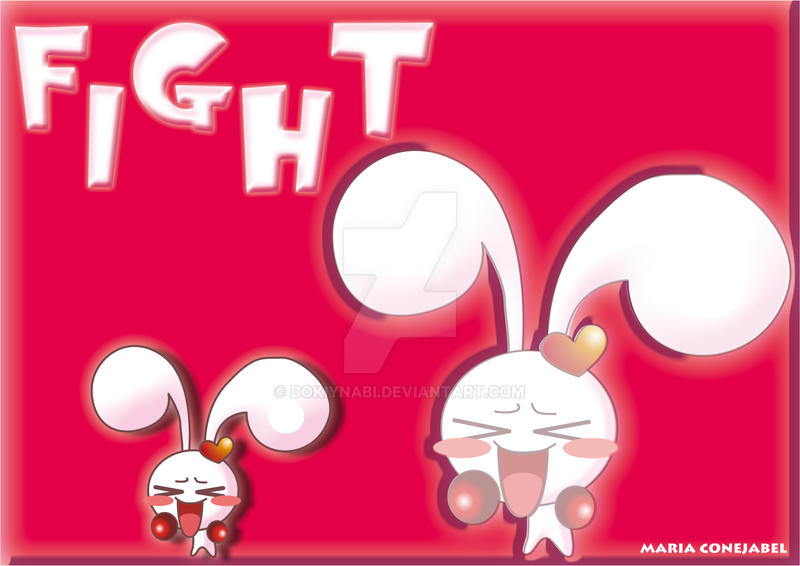 Pink Rabbit Fight Fight Bunny by dokiynabi on DeviantArt