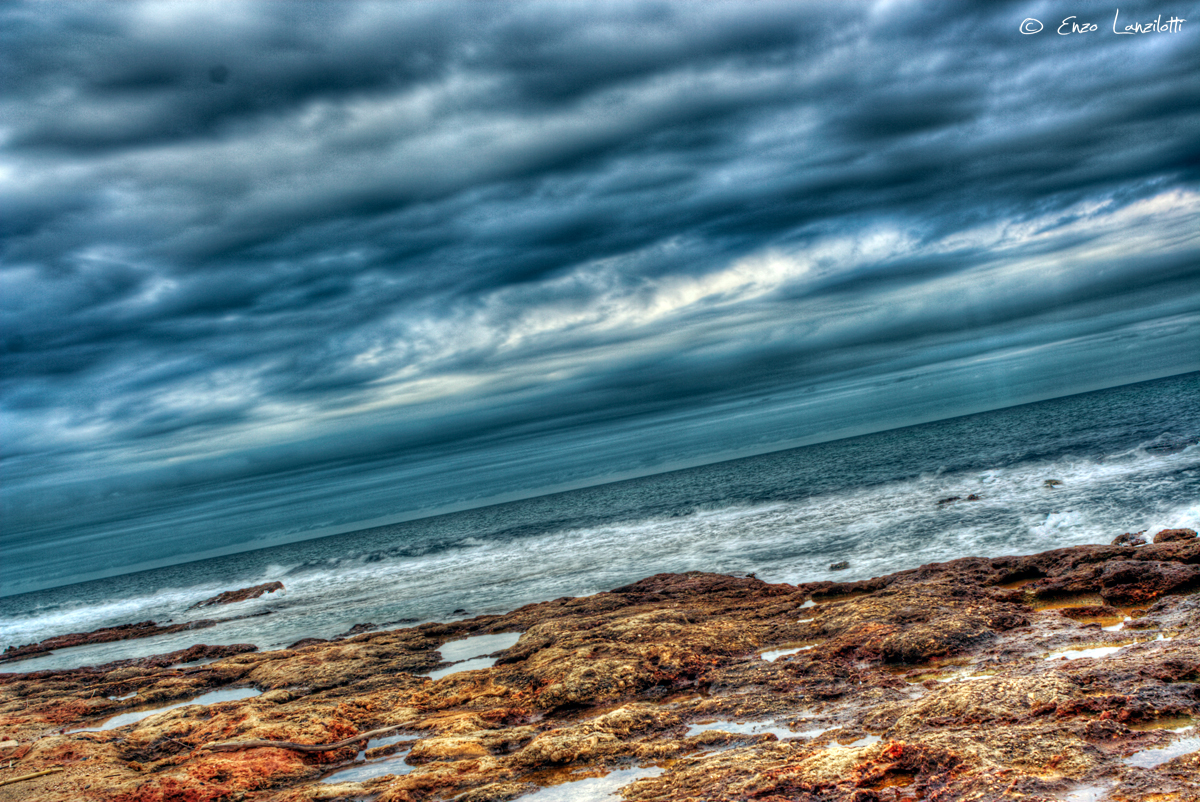 Rocks Winter Sea