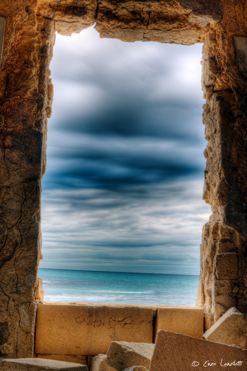 Window on the winter sea