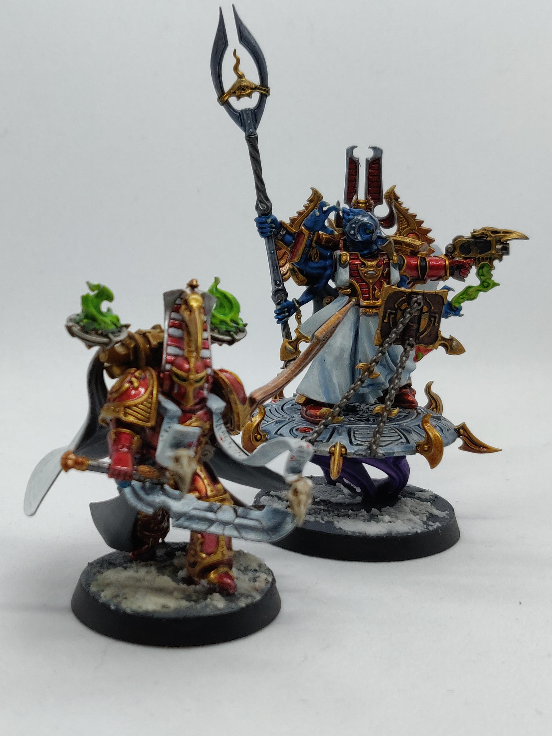 Exalted Sorcerers Painted Miniature Models X 3, Warhammer 40k Thousand Sons  Marines, 40k 30k and AOS Commissions Taken 
