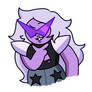 Amethyst with shoulder pads