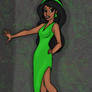Jasmine as Shego (Green Dress) by BornAngelAuthor