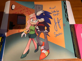 Blaze Possible Sonic x Amy Signed by Voice Actors