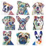 Abstract Dogs (Royalty Free)