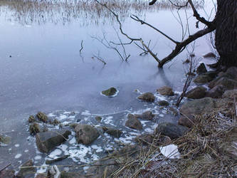 Frozen lake