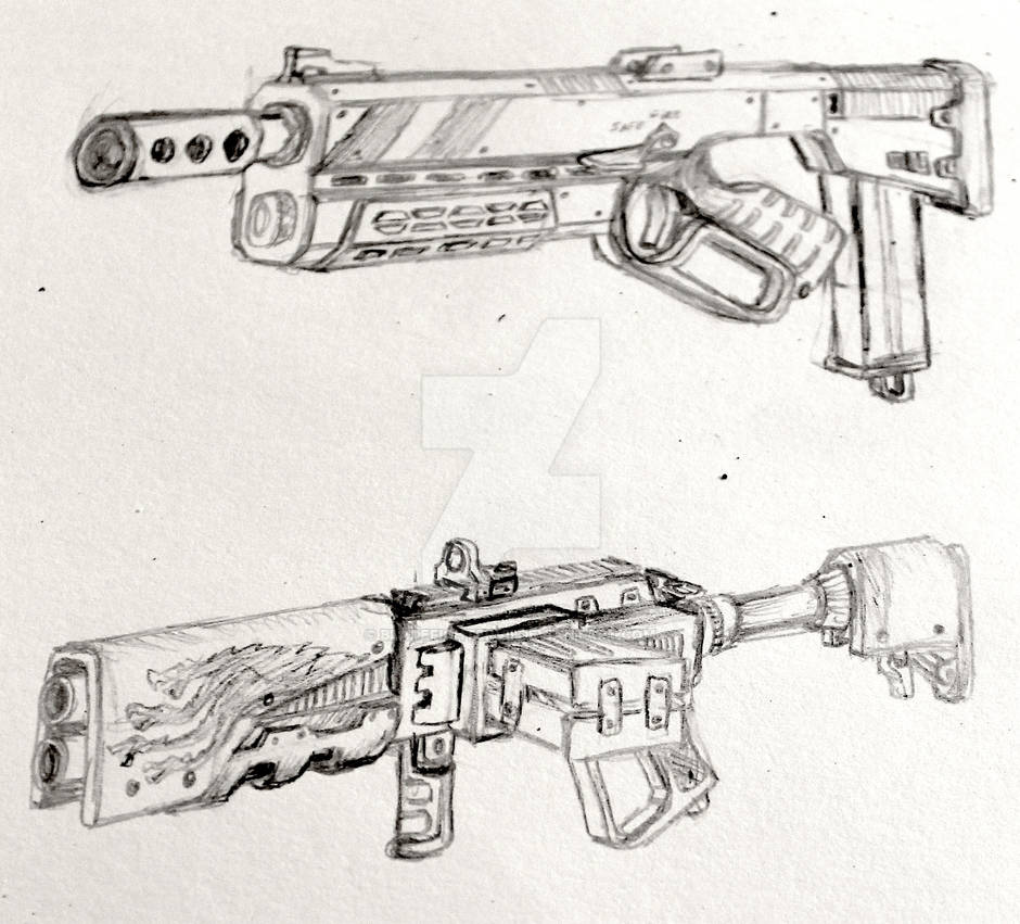 Battle Rifle Designs 1 by bladefighterVII on DeviantArt