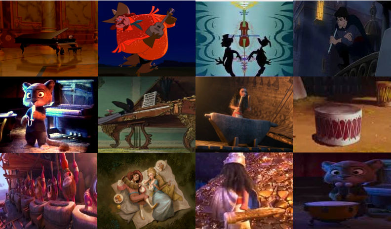 Disney Musical Instruments in Movies Part 7 by dramamasks22 on DeviantArt