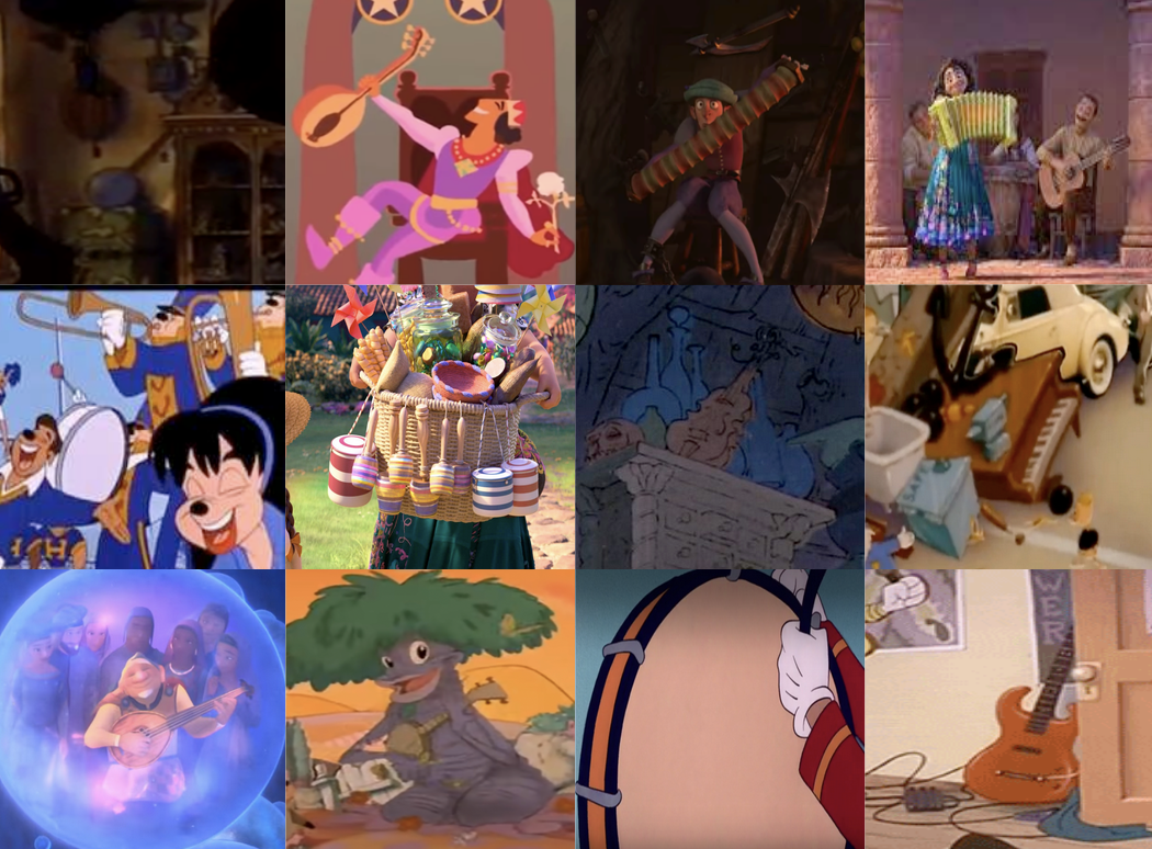 Disney Musical Instruments in Movies Part 8 by dramamasks22 on DeviantArt