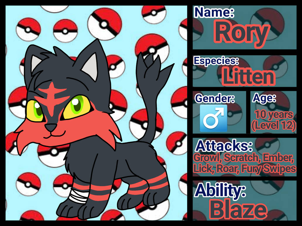 Pokemon Roryy Pokemon oc: Rory the Litten by KumbaTheLion on DeviantArt