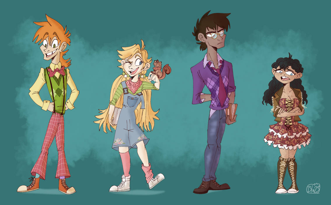 Nerd Roles The Nerds - character lineup style practice by BlueRiceSpice on DeviantArt