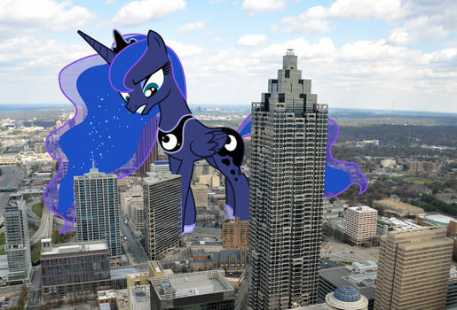 Princess Luna stomping the city 