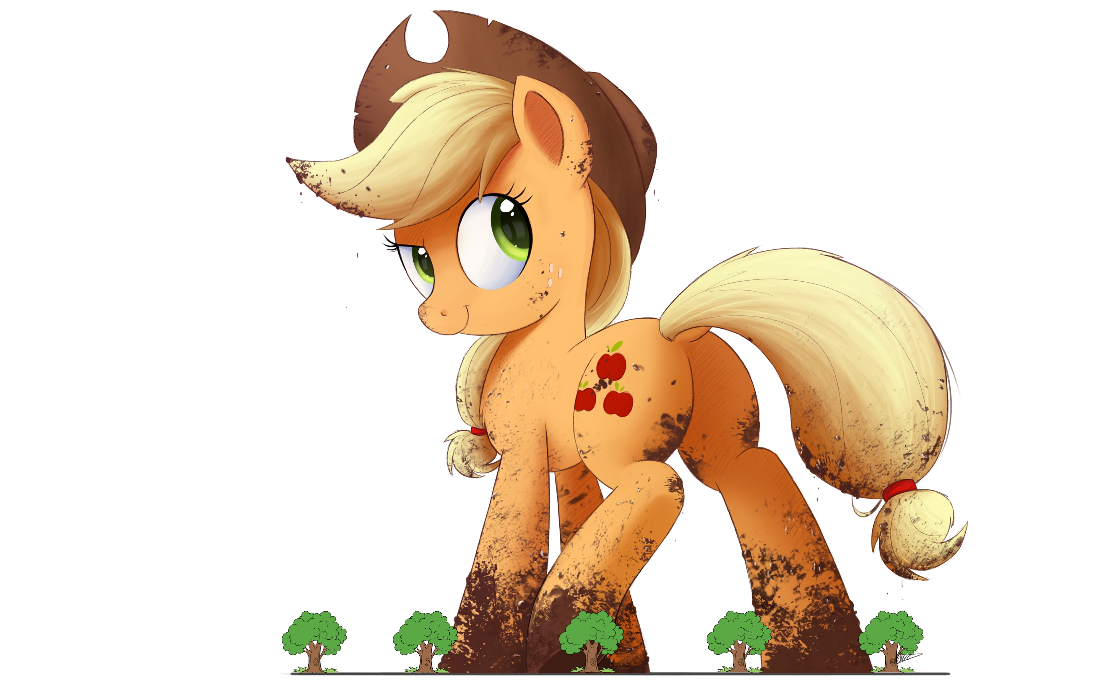 Applejack Tree Giant applejack standing by the trees by owenstevendallimore on DeviantArt