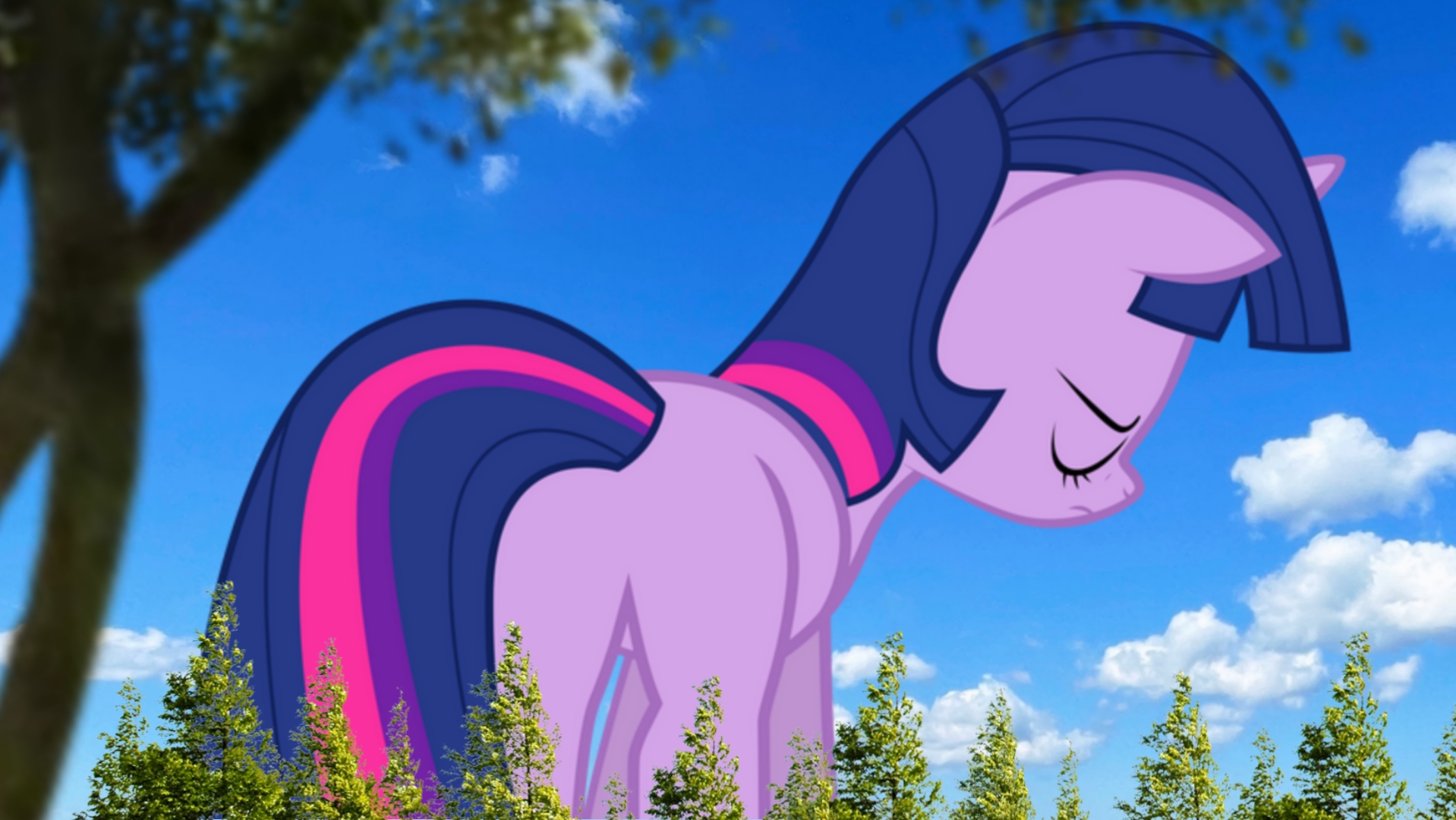 Giant twilight sparkle standing by the woods by owenstevendallimore on ...