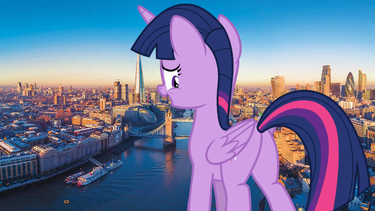 Giant princess twilight sparkle walking with spike by ...