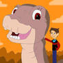 Giant littlefoot and Hogarth Hughes picture 